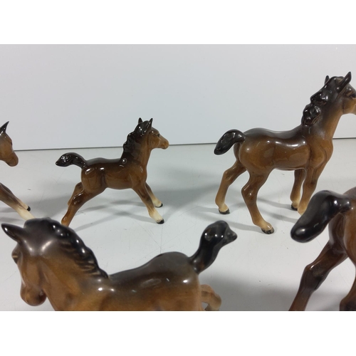 168 - 6 Beswick foals