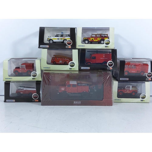 33 - 9 model vehicles including fire engines