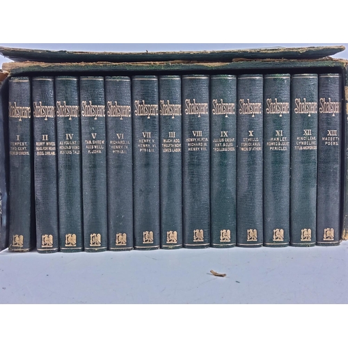 5 - Cased leather bound set of Shakspeare books