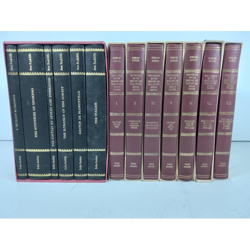 6 - Set of 6 Ann Radcliffe Folio Society books & 7 Edward Gibbon Folio Society books