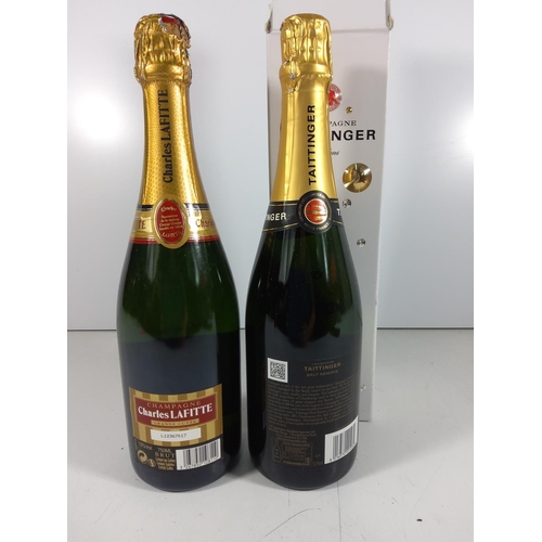 86 - Boxed bottle of Taittinger Champagne & Bottle of Charles Lafitte Champagne