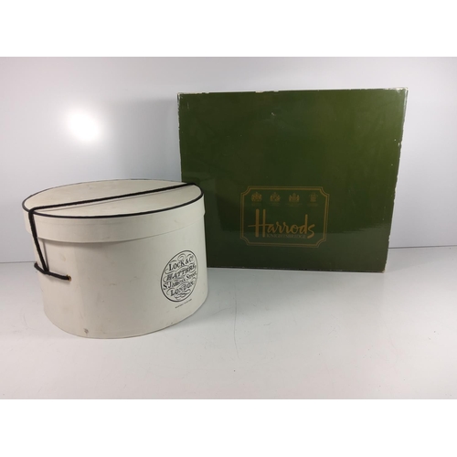 113 - Harrods Leather case & Boxed Lock & Co Hat