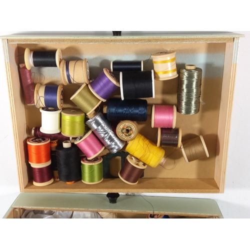 118 - Sylko 3 drawer cotton reel shop display with contents