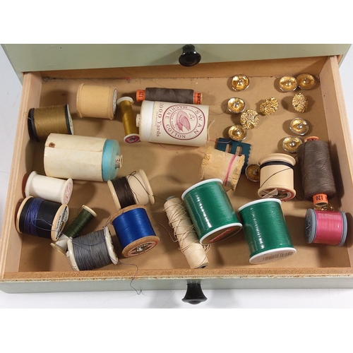 118 - Sylko 3 drawer cotton reel shop display with contents