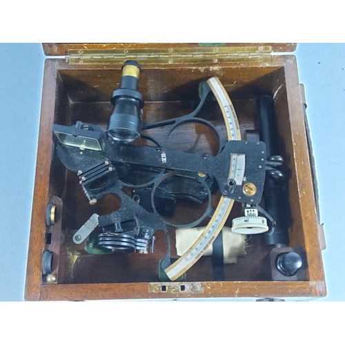 133 - Antique boxed Kelivn & Hughes Sextant