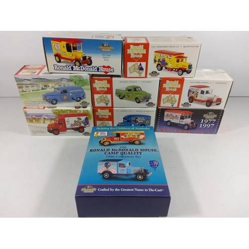 142 - 9 Boxed Ronald Mcdonald Model vehicles