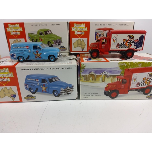 142 - 9 Boxed Ronald Mcdonald Model vehicles