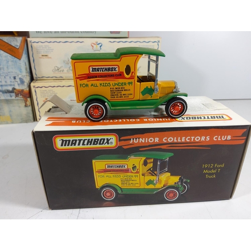 143 - Selection of boxed model vehicles including Match box and yesteryear & Mcdonalds lorry