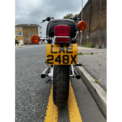 14 - Black 1982 YAMAHA XV750 SPECIAL, Registration LAE248X.
This motorbike is in lovely condition for its... 