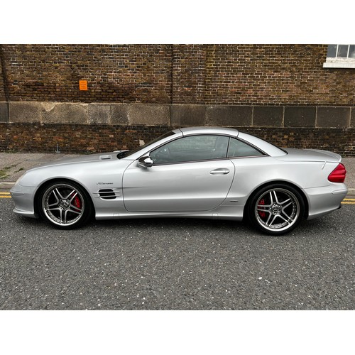 13 - Silver Mercedes SL500 AUTO with SL65 AMG body kit, Registration VF02MYC. This vehicle is a lovely sp... 