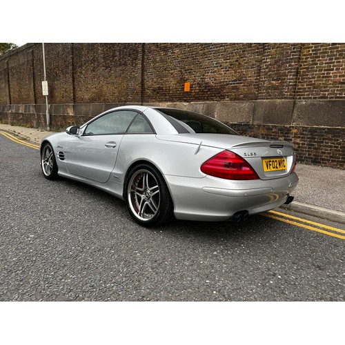 13 - Silver Mercedes SL500 AUTO with SL65 AMG body kit, Registration VF02MYC. This vehicle is a lovely sp... 