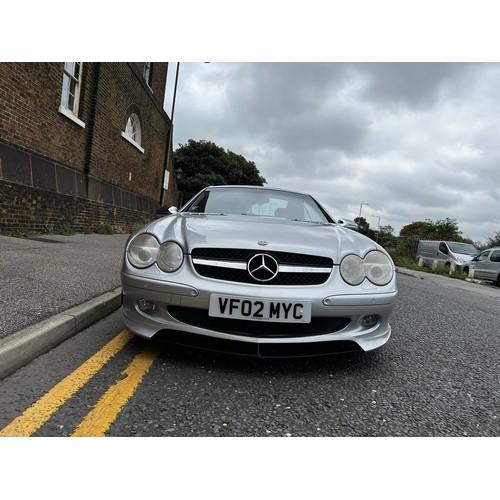 13 - Silver Mercedes SL500 AUTO with SL65 AMG body kit, Registration VF02MYC. This vehicle is a lovely sp... 