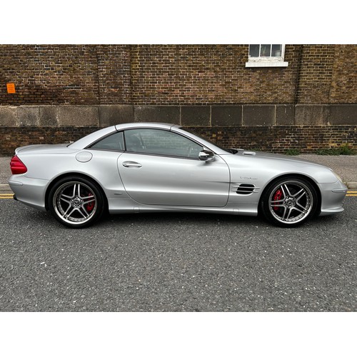 13 - Silver Mercedes SL500 AUTO with SL65 AMG body kit, Registration VF02MYC. This vehicle is a lovely sp... 