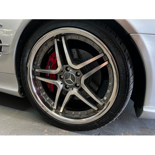 13 - Silver Mercedes SL500 AUTO with SL65 AMG body kit, Registration VF02MYC. This vehicle is a lovely sp... 