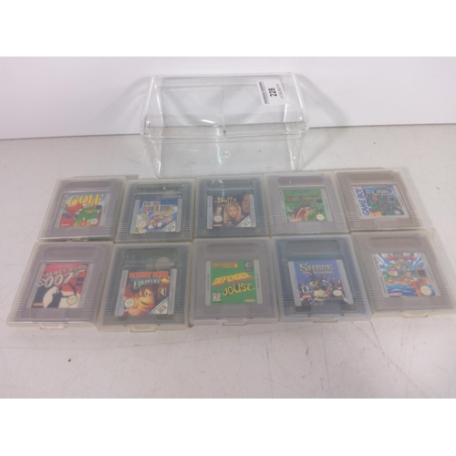 228 - Boxed selection of GameBoy cartridges