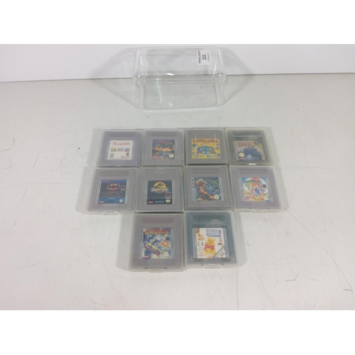 233 - Boxed selection of GameBoy cartridges