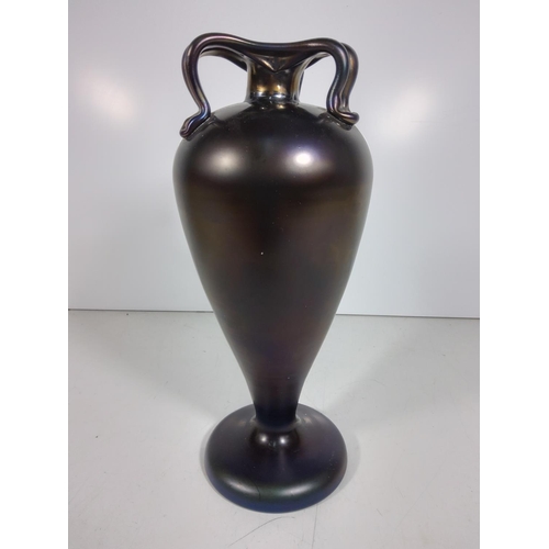 257 - Art Nouveau style iridescent glass vase