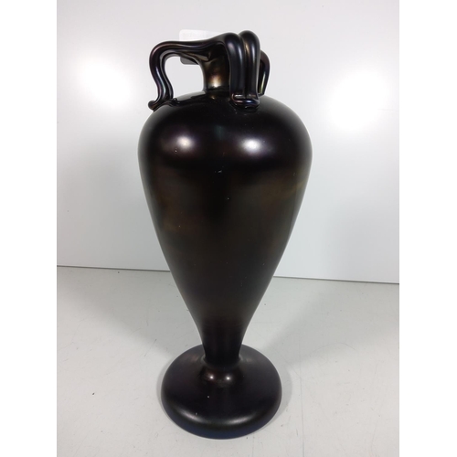 257 - Art Nouveau style iridescent glass vase