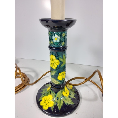 274 - Pr of Moorcroft candlestick style lamps