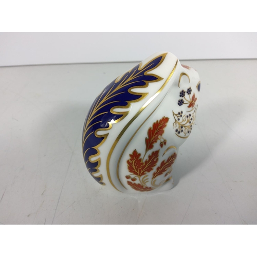 350 - Royal crown derby squirrel w/gold stopper