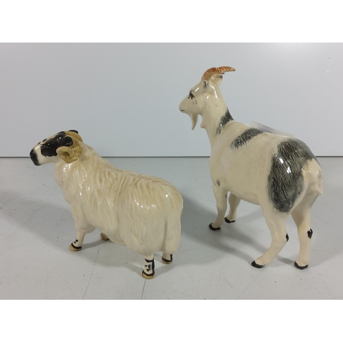 352 - Beswick sheep and goat