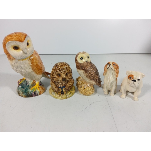 358 - 5 various Beswick animals