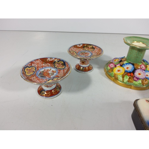 363 - Oriental china, candlestick etc