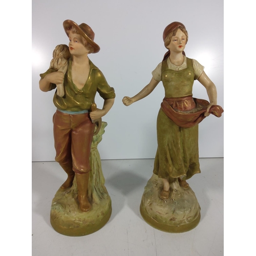 365 - Pr of antique royal dux figures