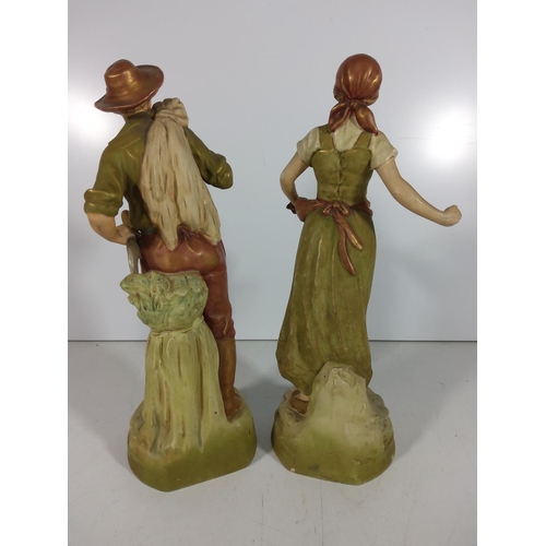 365 - Pr of antique royal dux figures