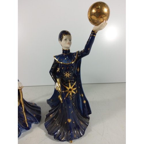 262 - 2 wedgewood galaxy collection lady figures