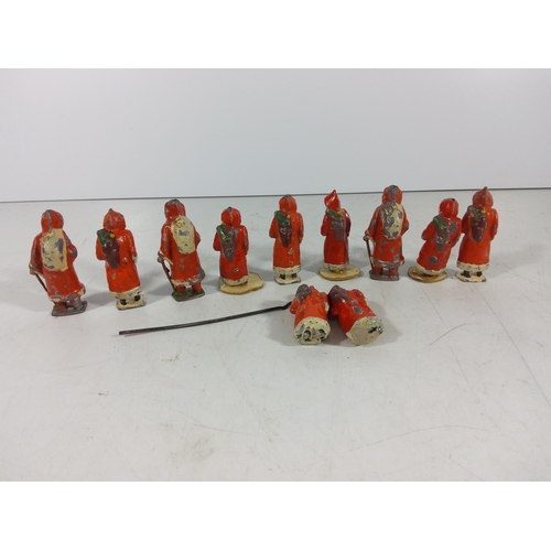 288 - 11 Lead Santa Claus figures