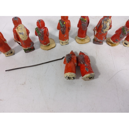 288 - 11 Lead Santa Claus figures