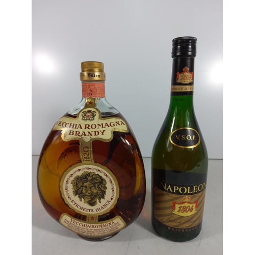 318 - Napoleon brandy and Vecchia Romagna brandy