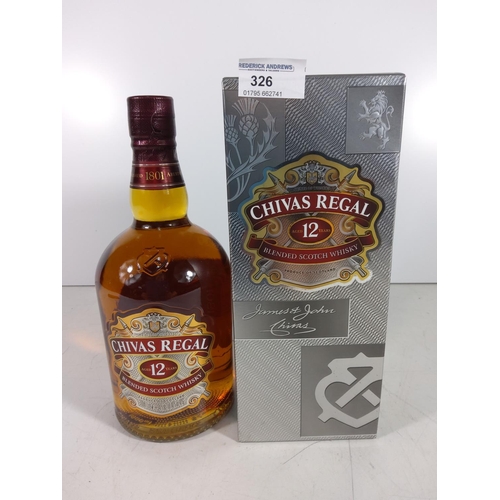 326 - Bottle of chivas regal 12 year old whisky