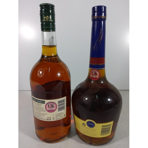 332 - Bottle of brandy and bottle of courvoisier