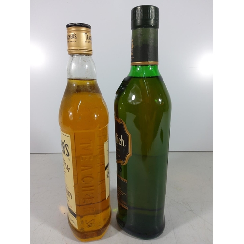 333 - Bottle of Glennfidich and bottle of Teachers