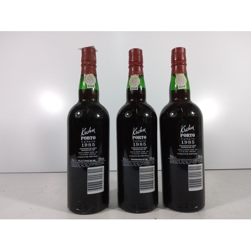 335 - 3 bottles of Porto Crohn Colhite 1985 port