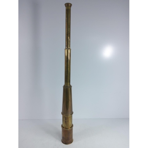 22 - Brass 3 drawer telescope