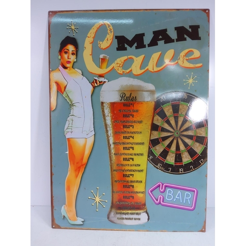 80 - Large tin advertising sign, 70 x 50cms