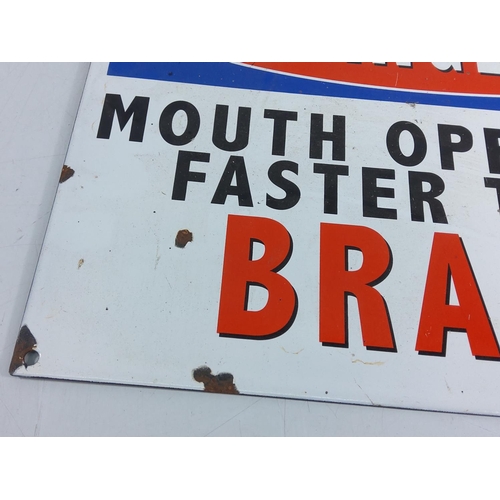 158 - Enamelled metal advertising sign, 38 x 29cms