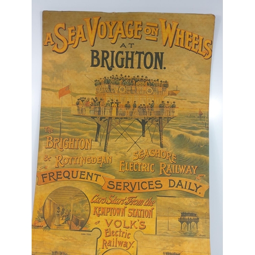 193 - Vintage Brighton poster, 74 x 46cms