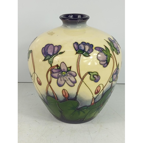 206 - Bulbous Moorcroft vase dated '99, approx 18cms in height & 16cms in width