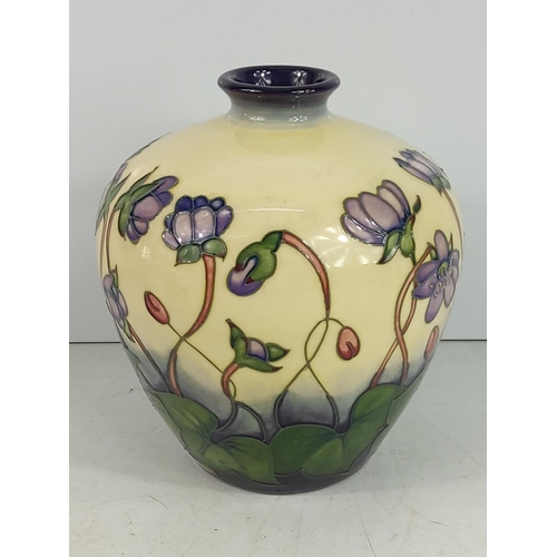 206 - Bulbous Moorcroft vase dated '99, approx 18cms in height & 16cms in width