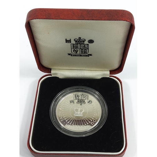 223 - Cased silver £5 coin