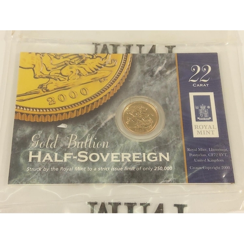 226 - Year 2000 proof half sovereign