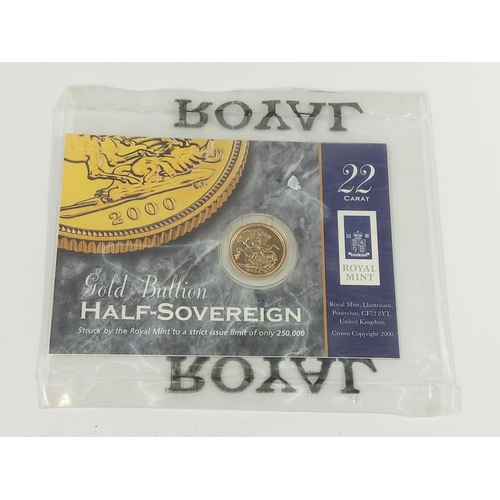 227 - Year 2000 proof half sovereign