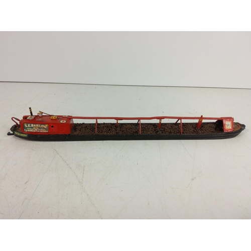 298 - 2 cast metal barge models