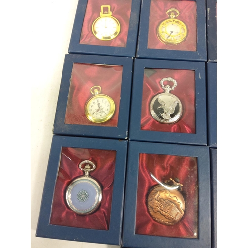 304 - 14 boxed collectable pocket watches