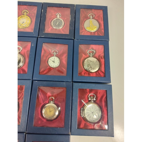 304 - 14 boxed collectable pocket watches