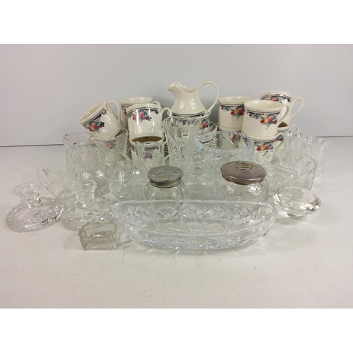 31 - 3 boxes of china & teaware, including Royal Doulton 'Autumn's Glory' and Crown Staffordshire, commem... 